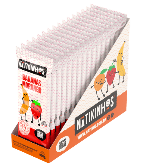 Tablete de Fruta Nátikinhos  - 48 Unidades