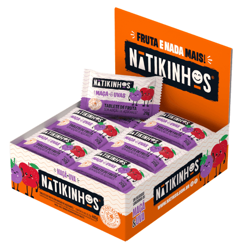Tablete de Fruta Nátikinhos  - 24 Unidades