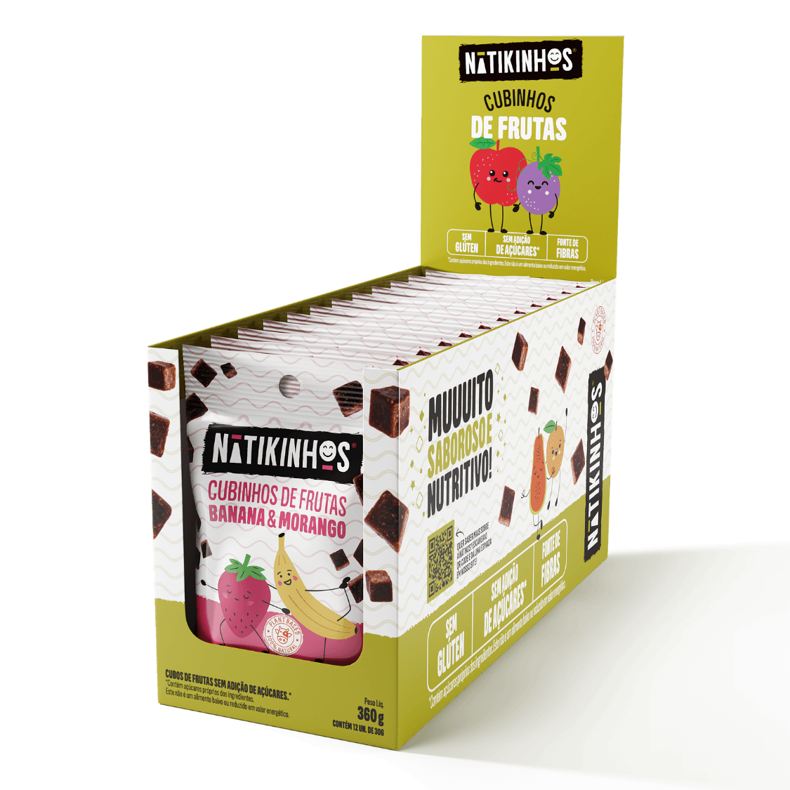 Cubinhos de Frutas - 12 unidades
