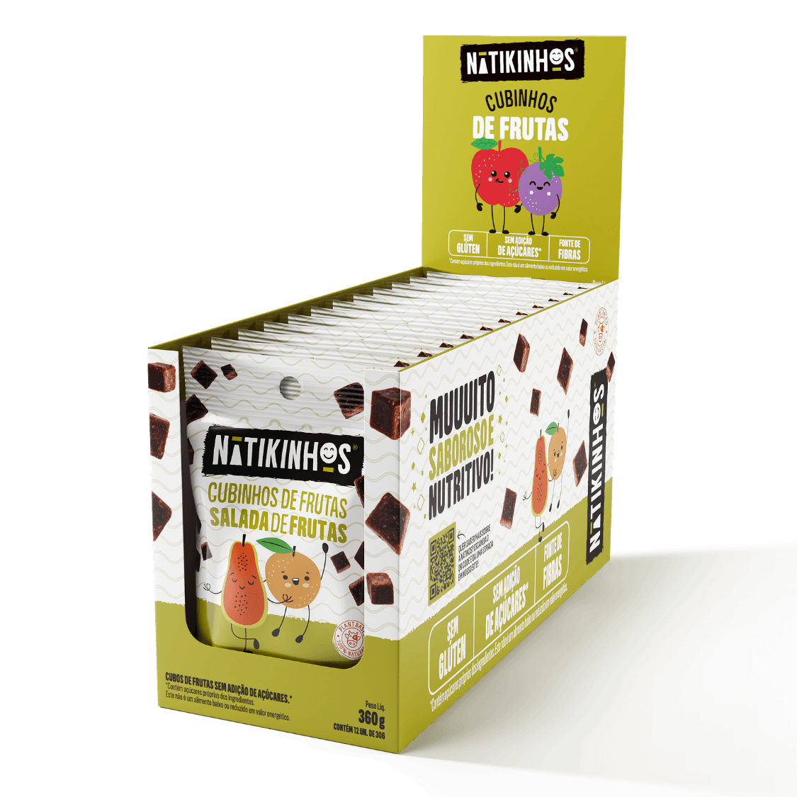 Cubinhos de Frutas - 12 unidades