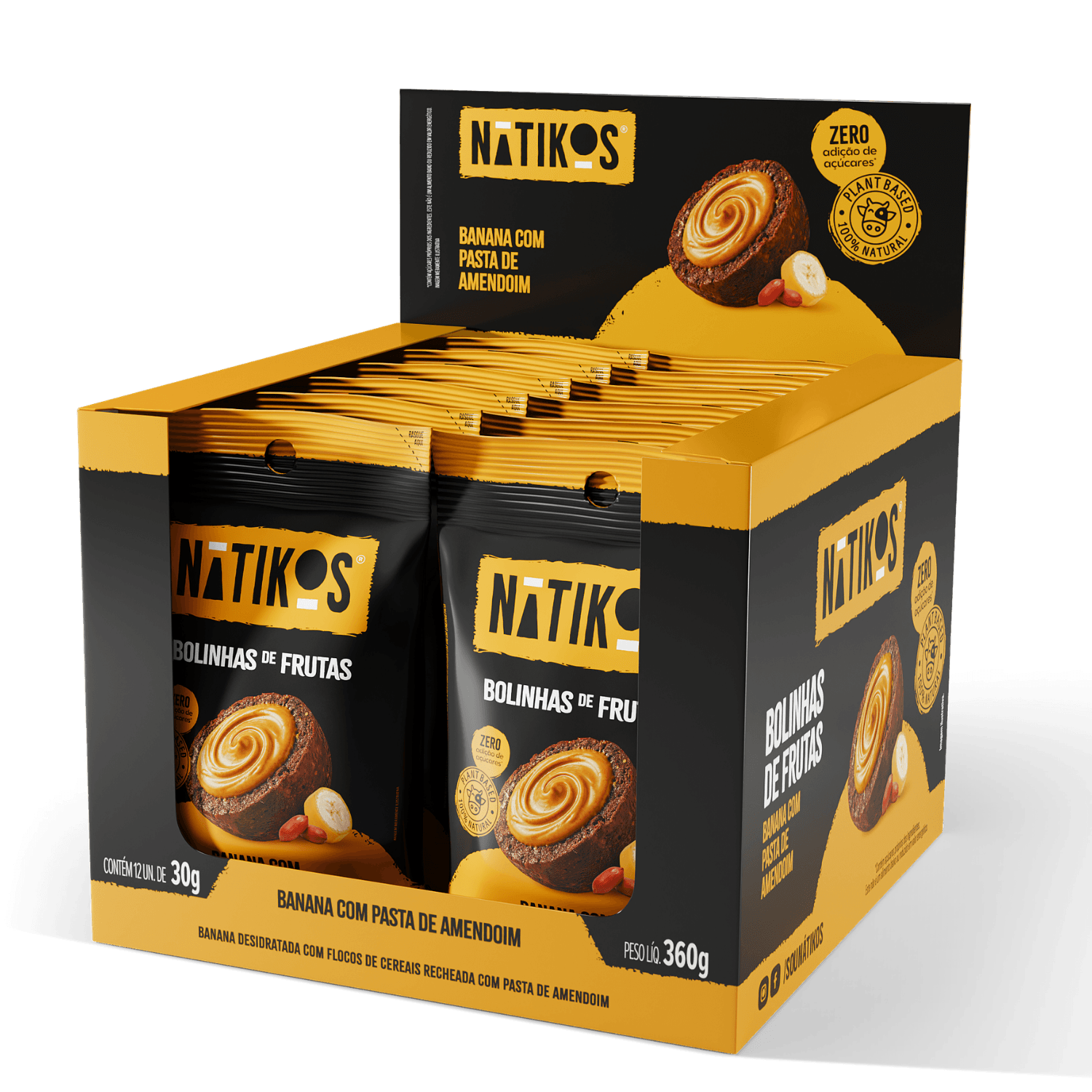 Bolinhas de Frutas Recheadas - 12 unidades