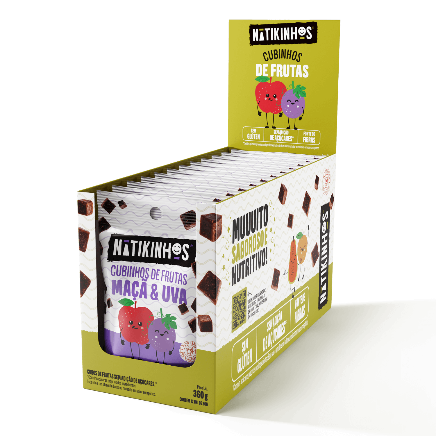 Cubinhos de Frutas - 12 unidades